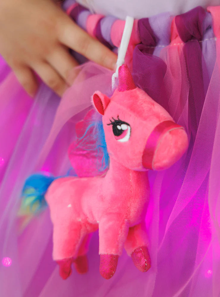 Compleu cu Luminițe, Unicorn Curcubeu Intens, 2 Piese