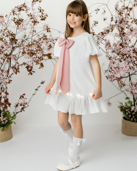 Rochița Delicată Albă de In, de Școală / Grădiniță