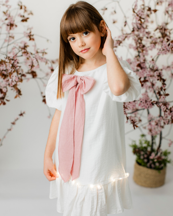 Rochița Delicată Albă de In, de Școală / Grădiniță