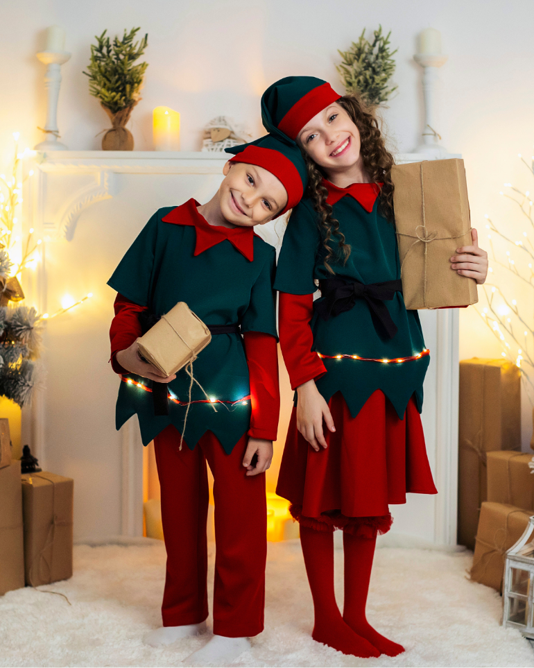 Costum de Spiriduș de baiat, cu Luminițe, 3 Piese