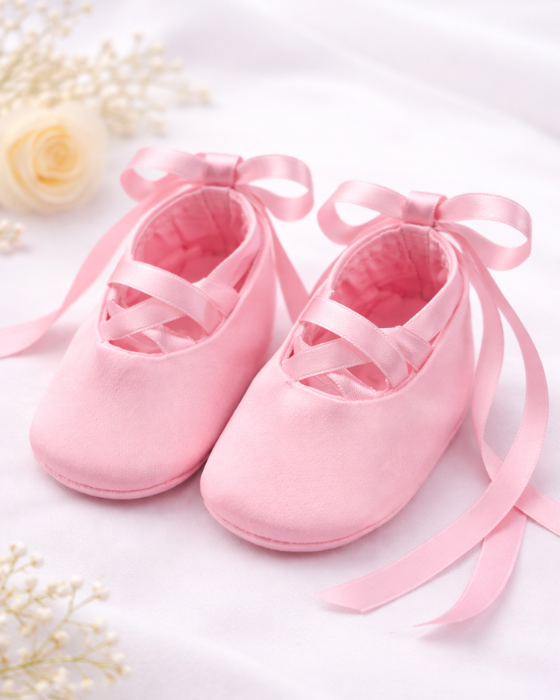 Set de Botez cu Luminite, Roz, 4 piese