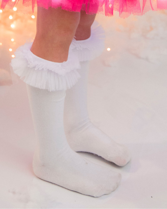 Șosețele cu Volănașe din Tulle Alb, Școală / Grădiniță