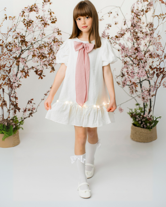 Rochița Delicată Albă de In, de Școală / Grădiniță