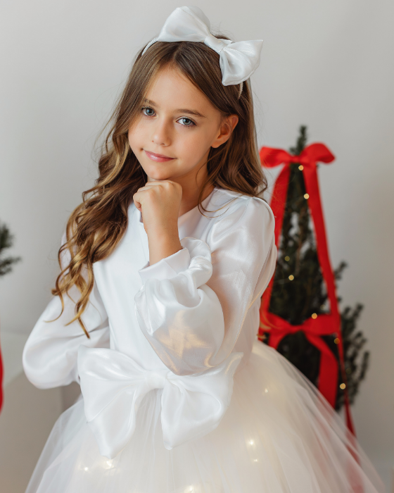 Bentita cu Fundita Alba Craciuneasca