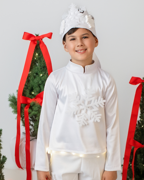 Bluza Alba, Baiat, Tunica FULG -Rol