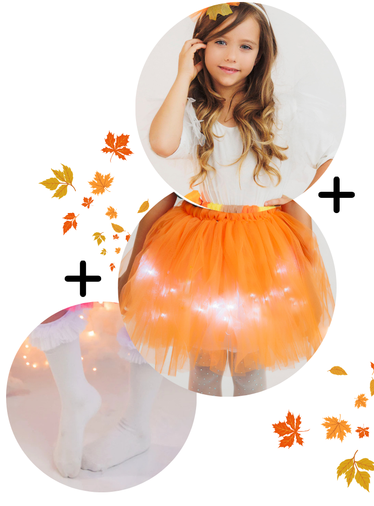 Complete Autumn Fairy Costume, 3 pieces 