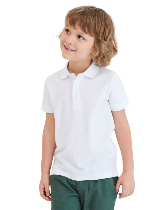 Tricou Polo Alb - de Gradinita