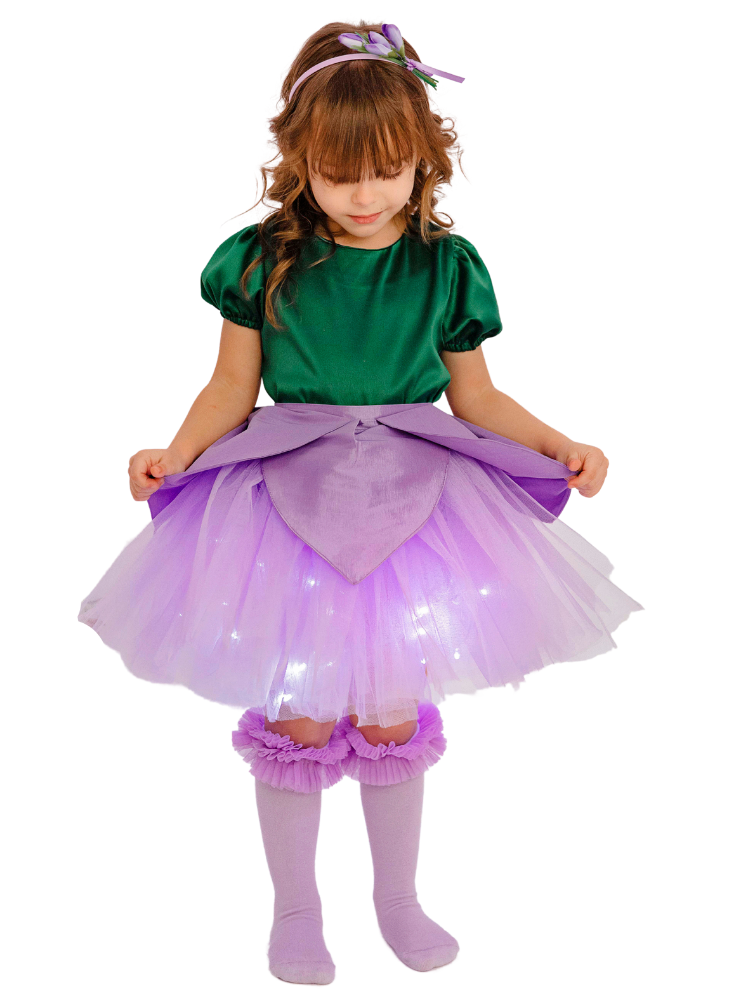 Skirt with Candles, Lilac Flower, (Hyacinth/Bluebell), Spring, Celebration