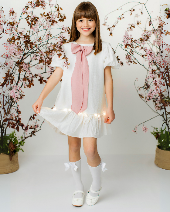 Rochița Delicată Albă de In, de Școală / Grădiniță