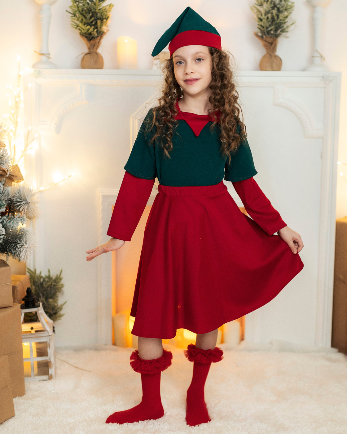 Costum de Spiriduș de fată, cu Luminițe, 3 Piese