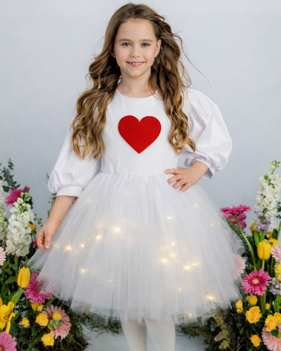 Rochita cu Luminite Alba, cu Inima