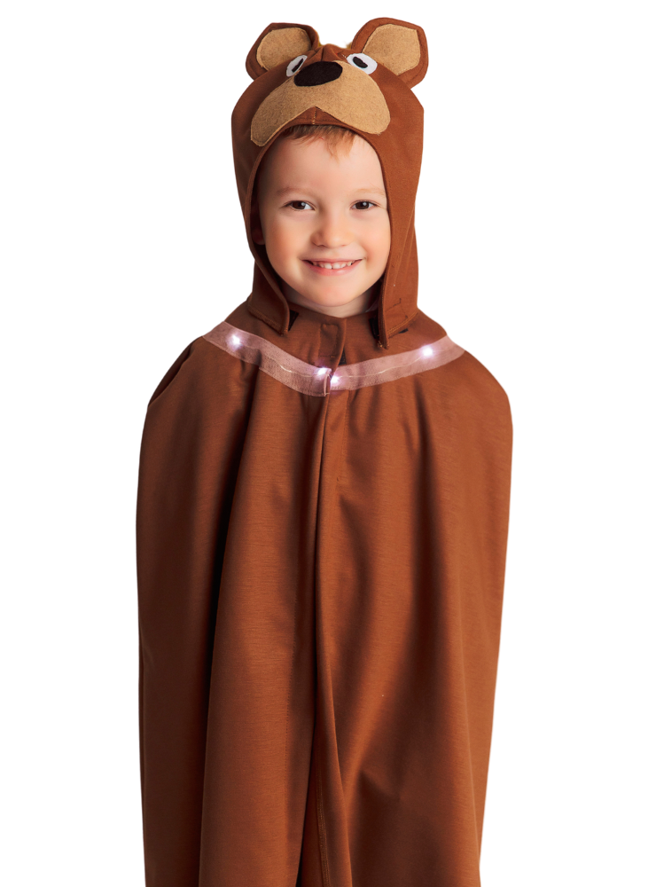 Costum de Urs / Castor, cu Luminițe, Universal (Poveste Ursul Păcălit de Vulpe)