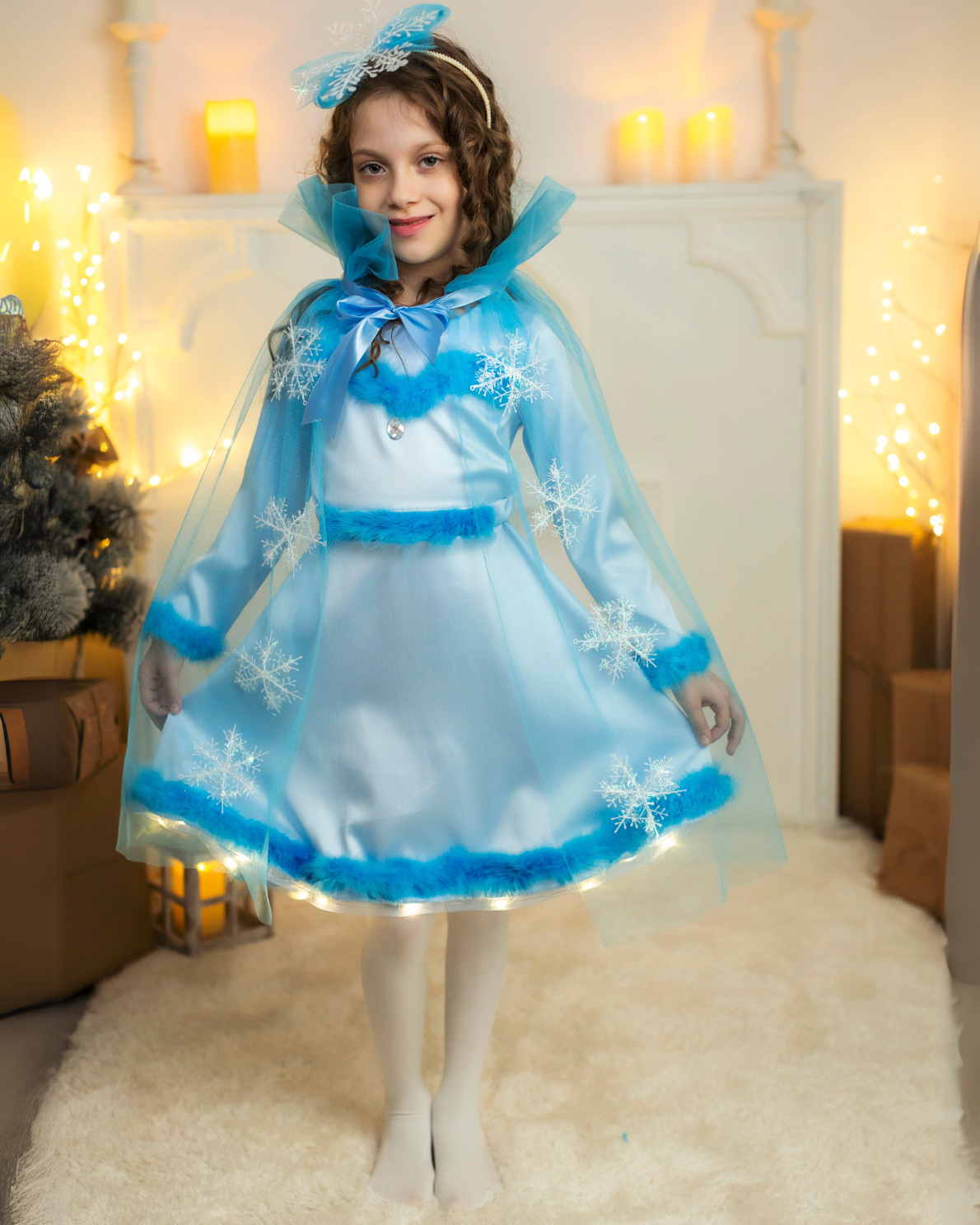 Rochița Bleu de Crăciun, cu Luminite