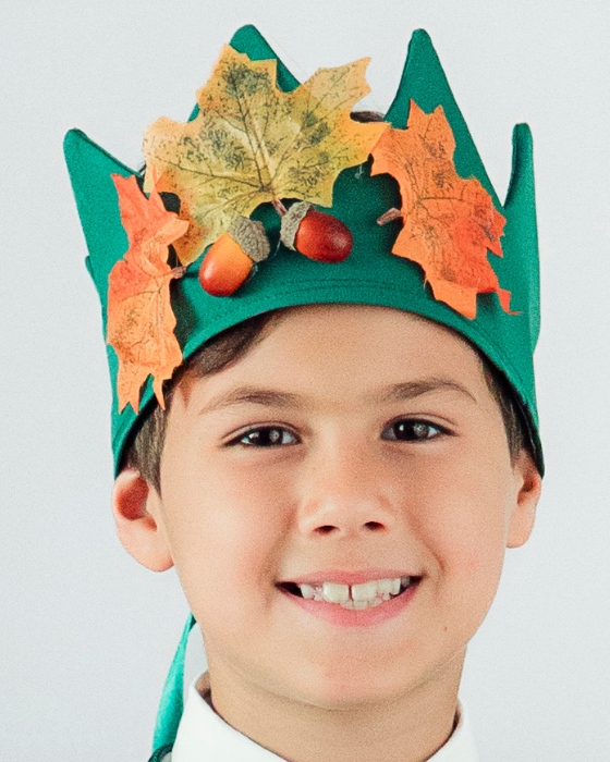 Coroană de Regele Toamna Verde cu Frunze 2025