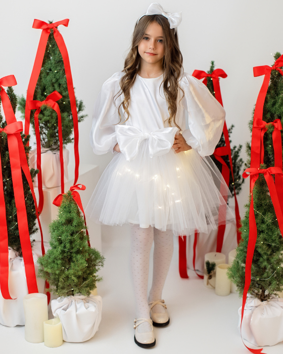 Sparkle Dress, Brown with Leaves, Fall 2025