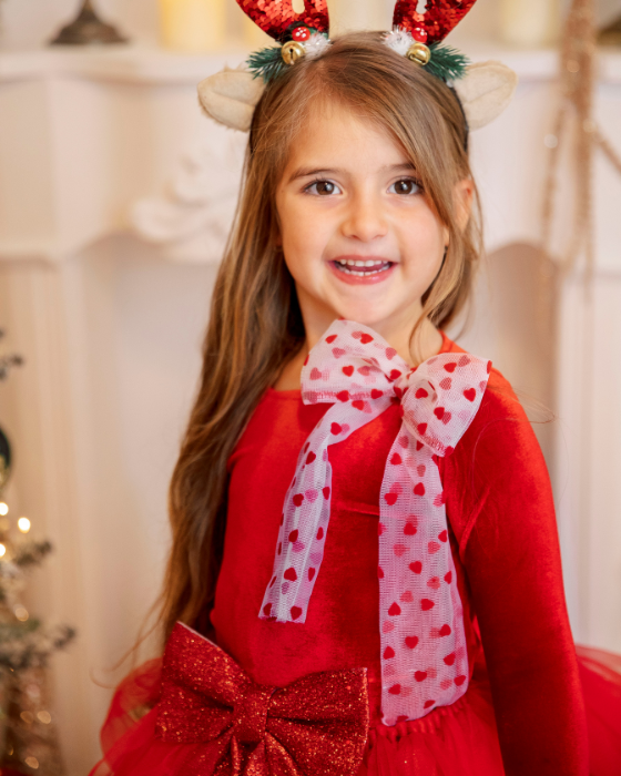 Compleu Roșu, Fustiță + Bluziță de Craciun