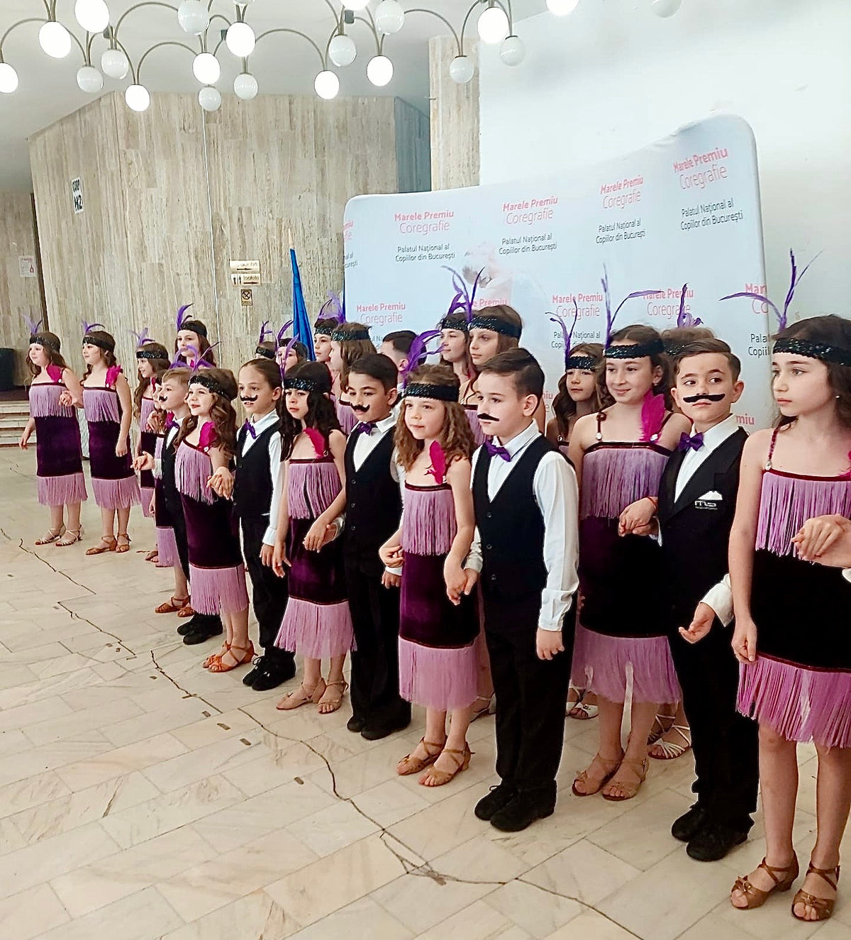 Rochița de Dans Modern, Superbă cu Franjuri și Pene Premium