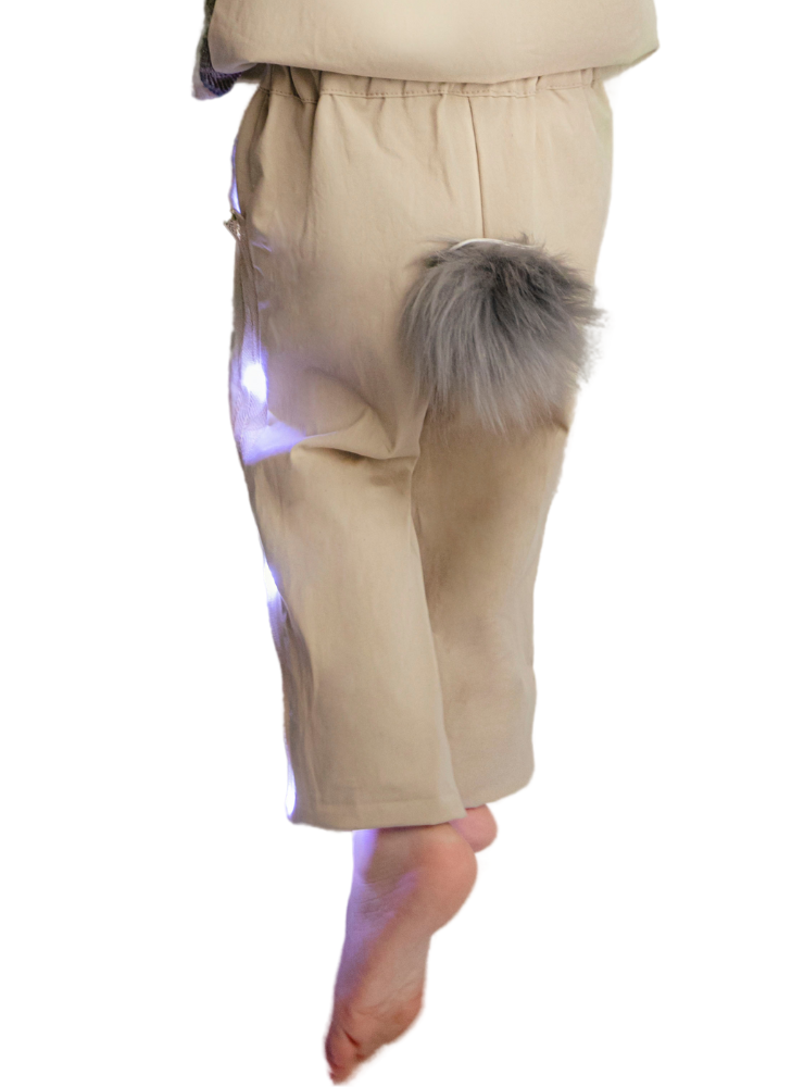 Pantaloni cu Luminițe Crem, de Iepuraș cu Codiță