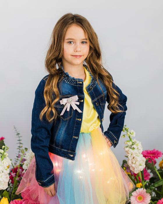 Geaca de Blugi cu diamante si fundite