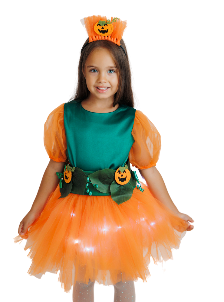 Costum 3 Piese, Portocaliu cu Dovleac