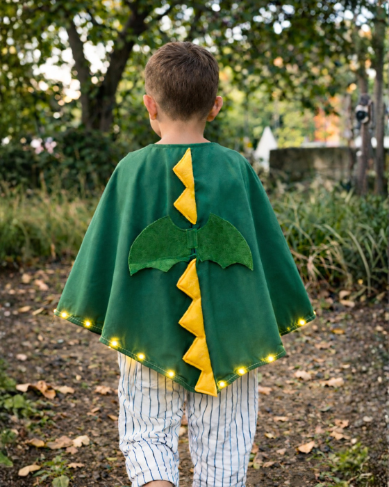 Pelerină de Dragon, Dinozaur, cu luminițe pentru copii