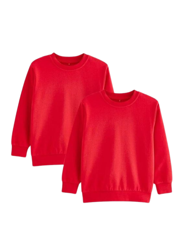 Girls' Sports Sweatshirt, cotton, Red 