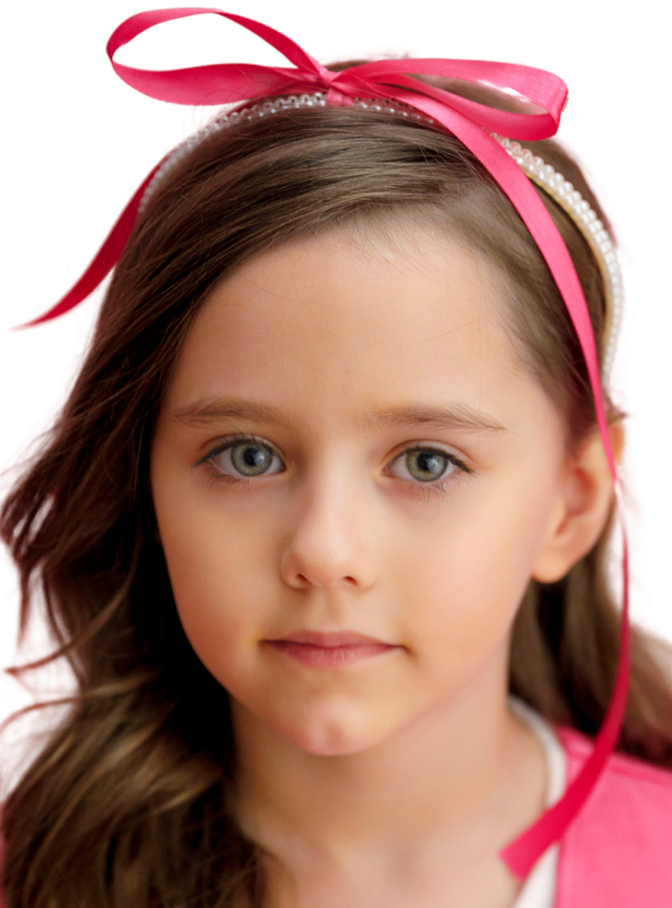 Headband with Pearls and Pink Ribbon