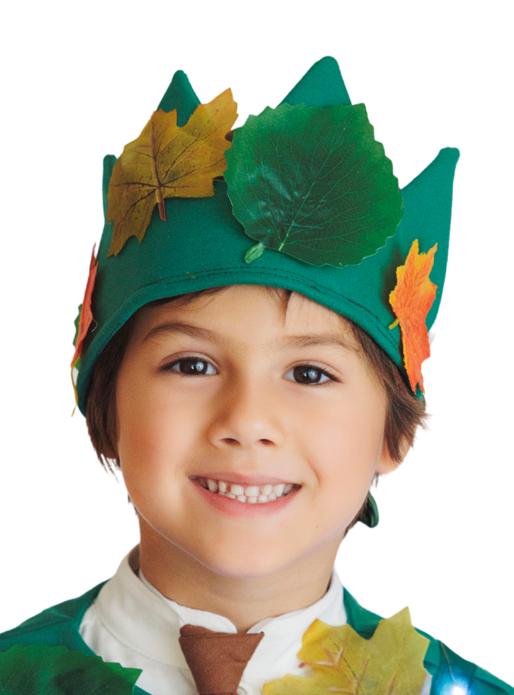 Green Autumn Wreath with Leaves