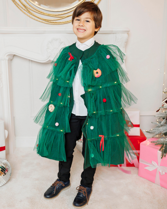 Boy's Cape with Lights, Fir Tree