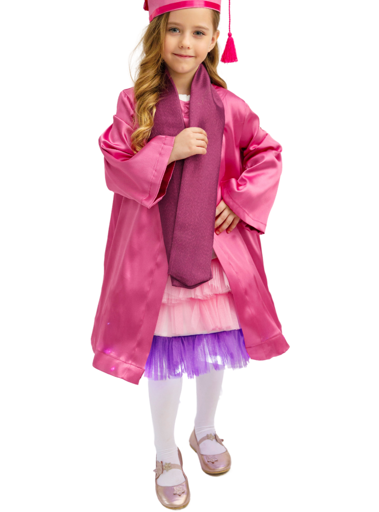 Robă Roz cu Luminițe Pentru Copii, Adio Grădiniță și Absolvire Școală