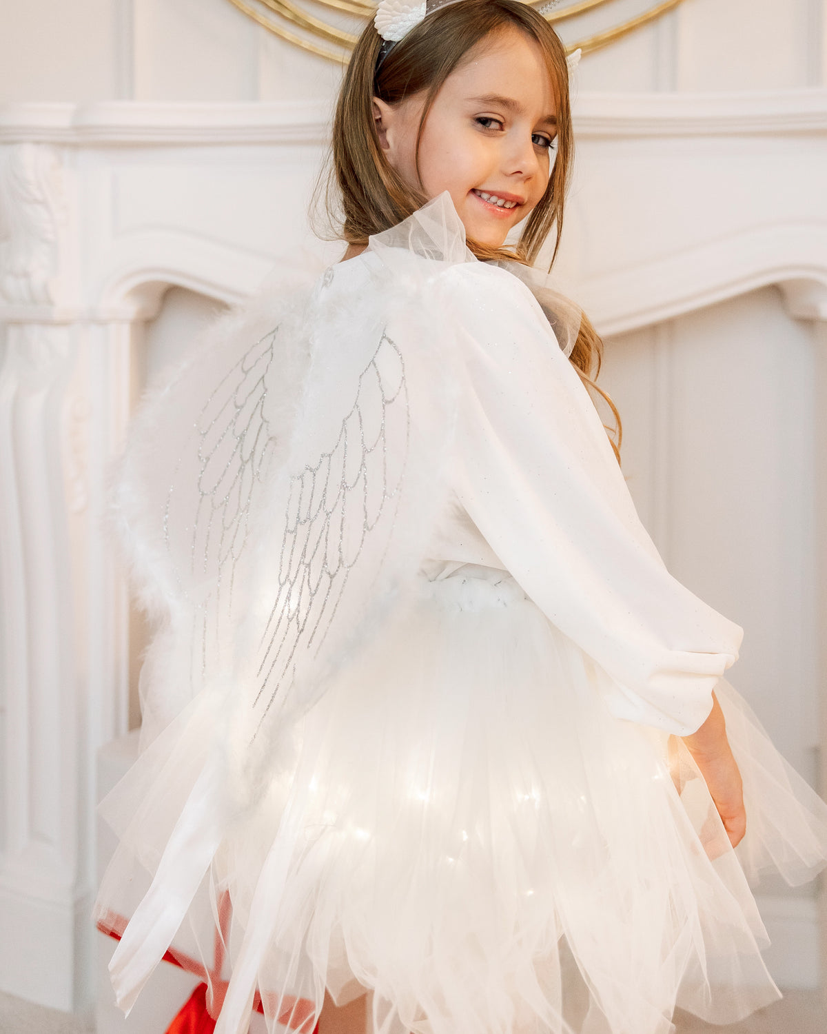 Sparkle Skirt, Pure White