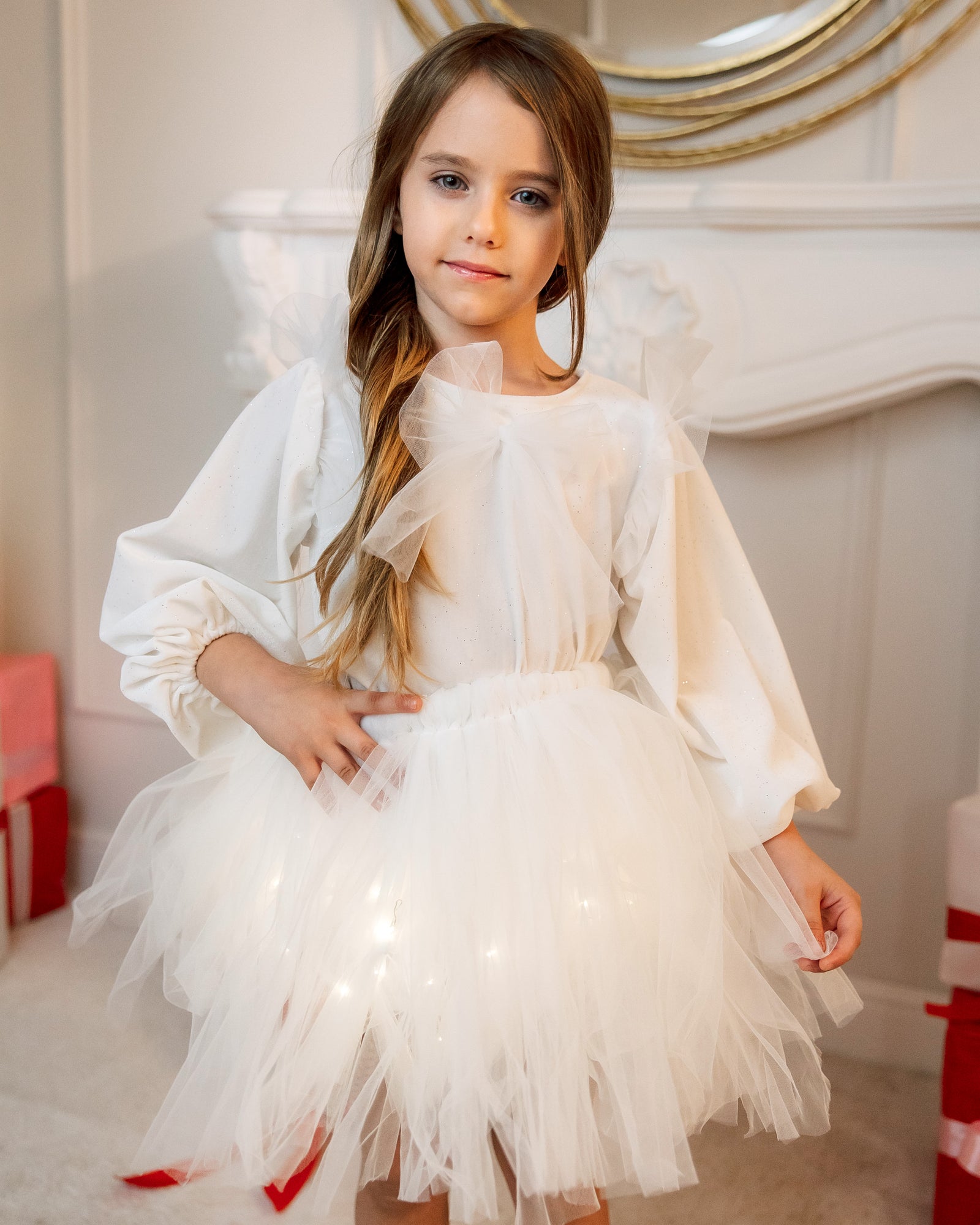 Sparkle Skirt, Pure White