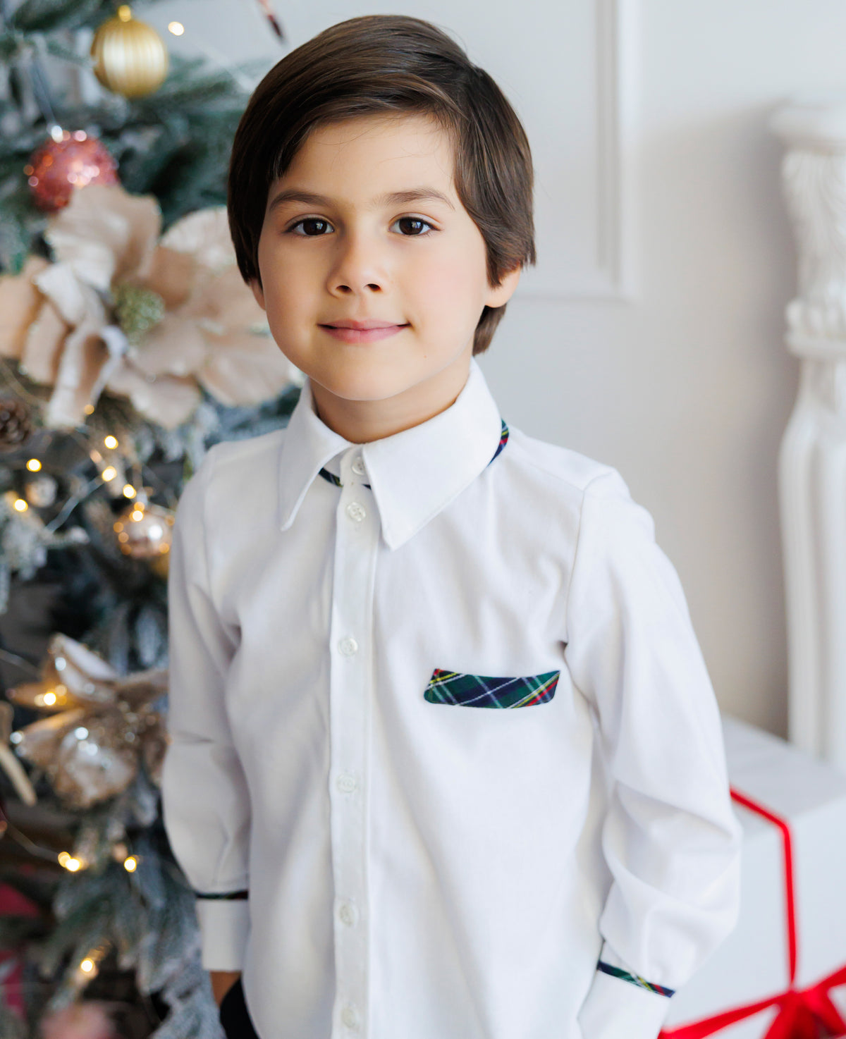 Cămașă Albă, Bumbac pentru Băieți, De Școală