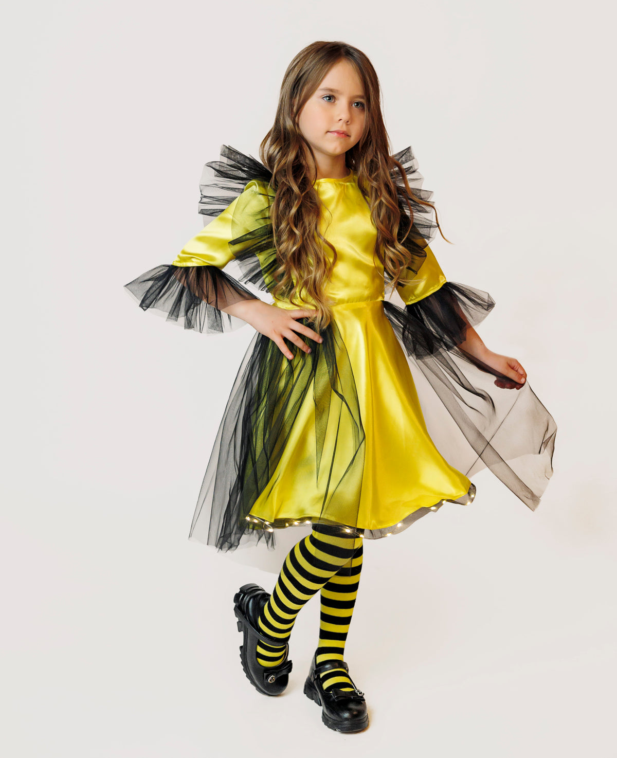 Bee Costume with Lights, 4 Pieces Dress + Accessories, Spring, Celebration