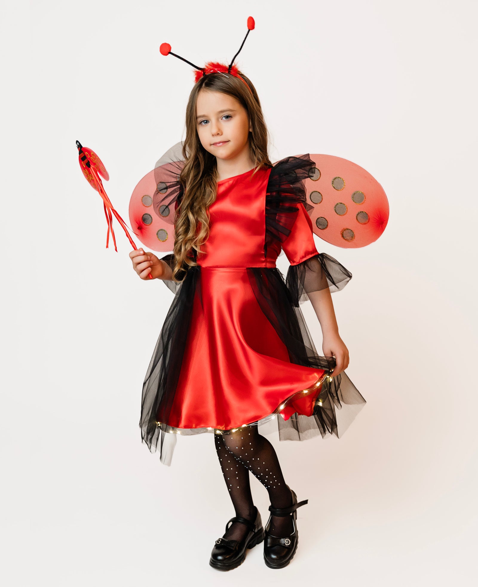 Rochița cu Luminițe Buburuză, pentru Serbare  Primăvara