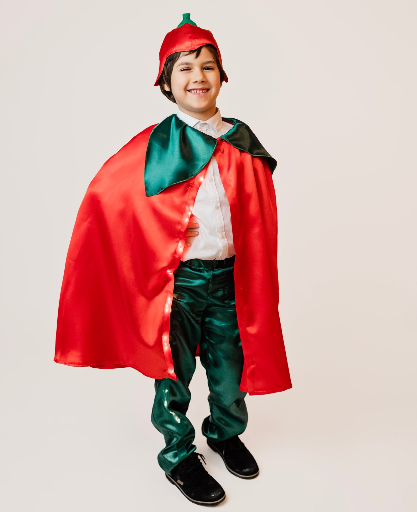 Pelerină cu Luminițe, Floare Roșie De Toamnă de băiat