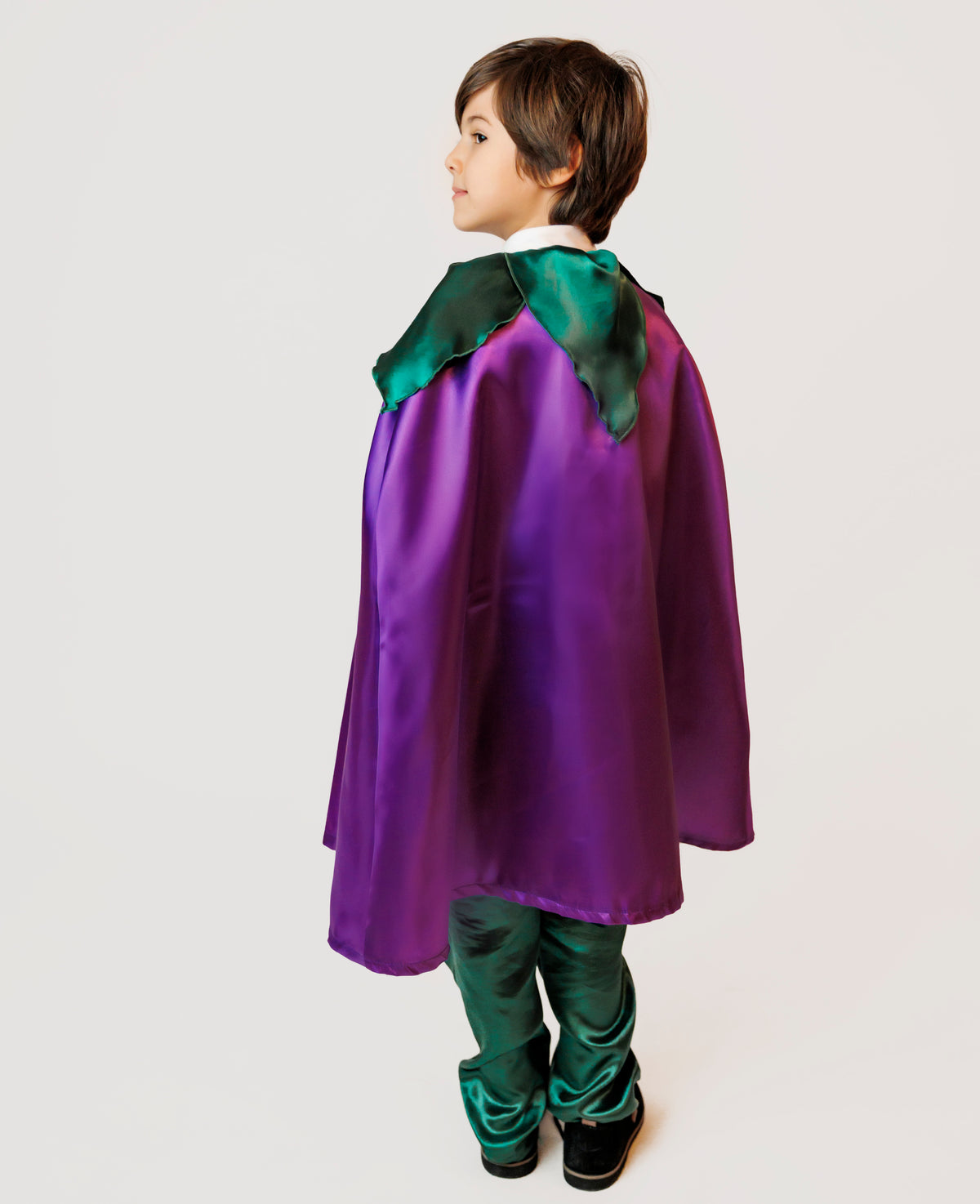 Pelerină cu Luminițe de băiat, Floare Mov (Brândușă, Toporaș, Mac, Violete)