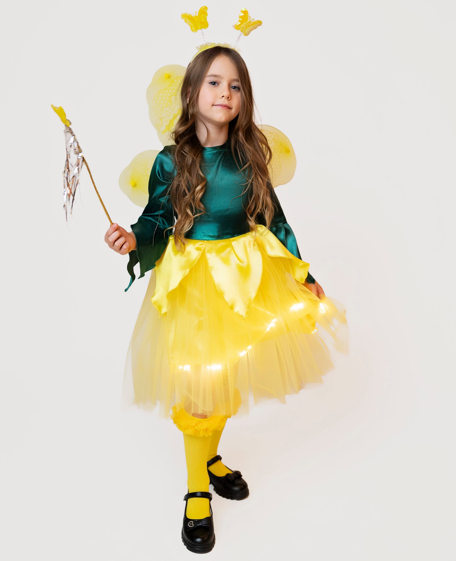 Rochița cu Luminițe Floare Galbenă Păpădie (Narcisă, Zambilă, Floarea Soarelui, Păpădie) de Zână Toamnei