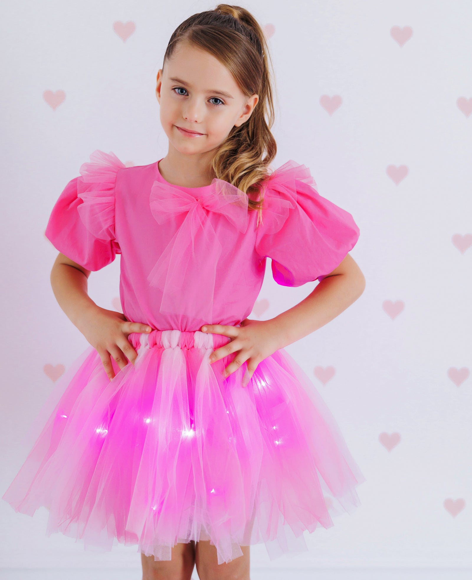 Compleu cu Luminițe, Blușh Pink, 2 Piese