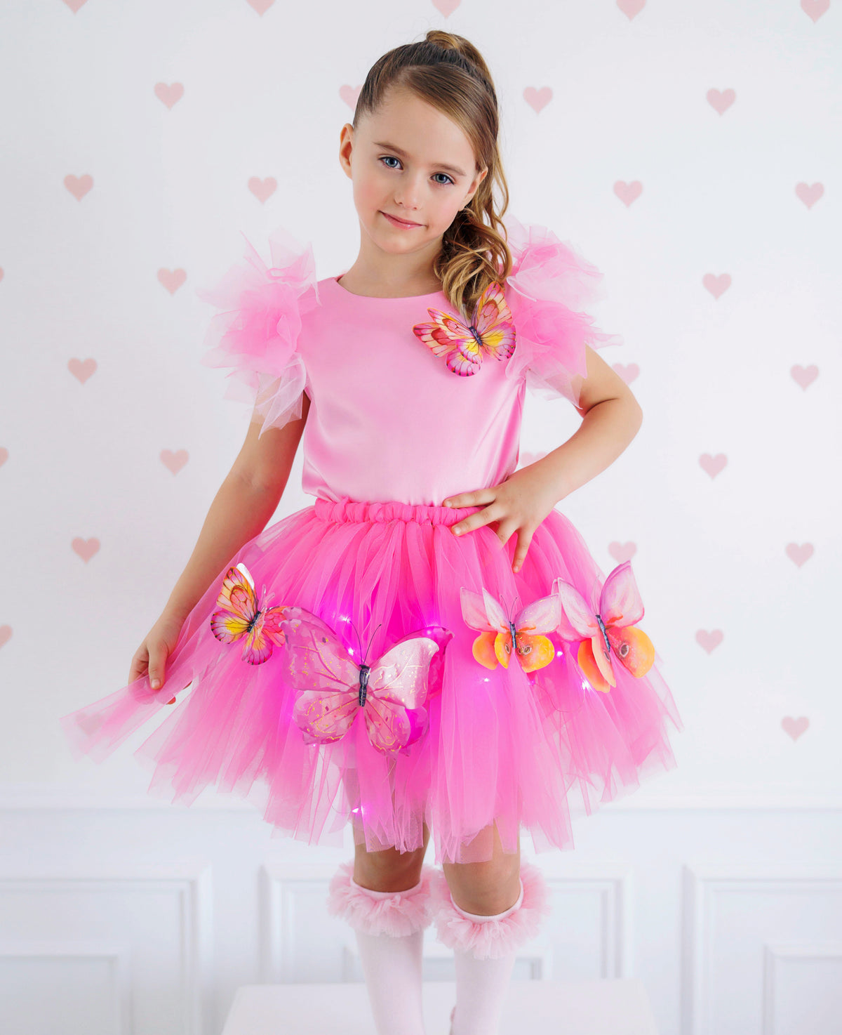 Fustița cu Luminițe, Fluturaș, Roz