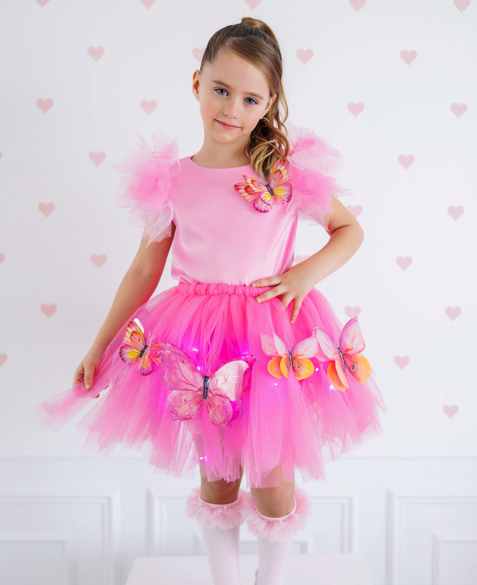 Fustița cu Luminițe, Fluturaș, Roz