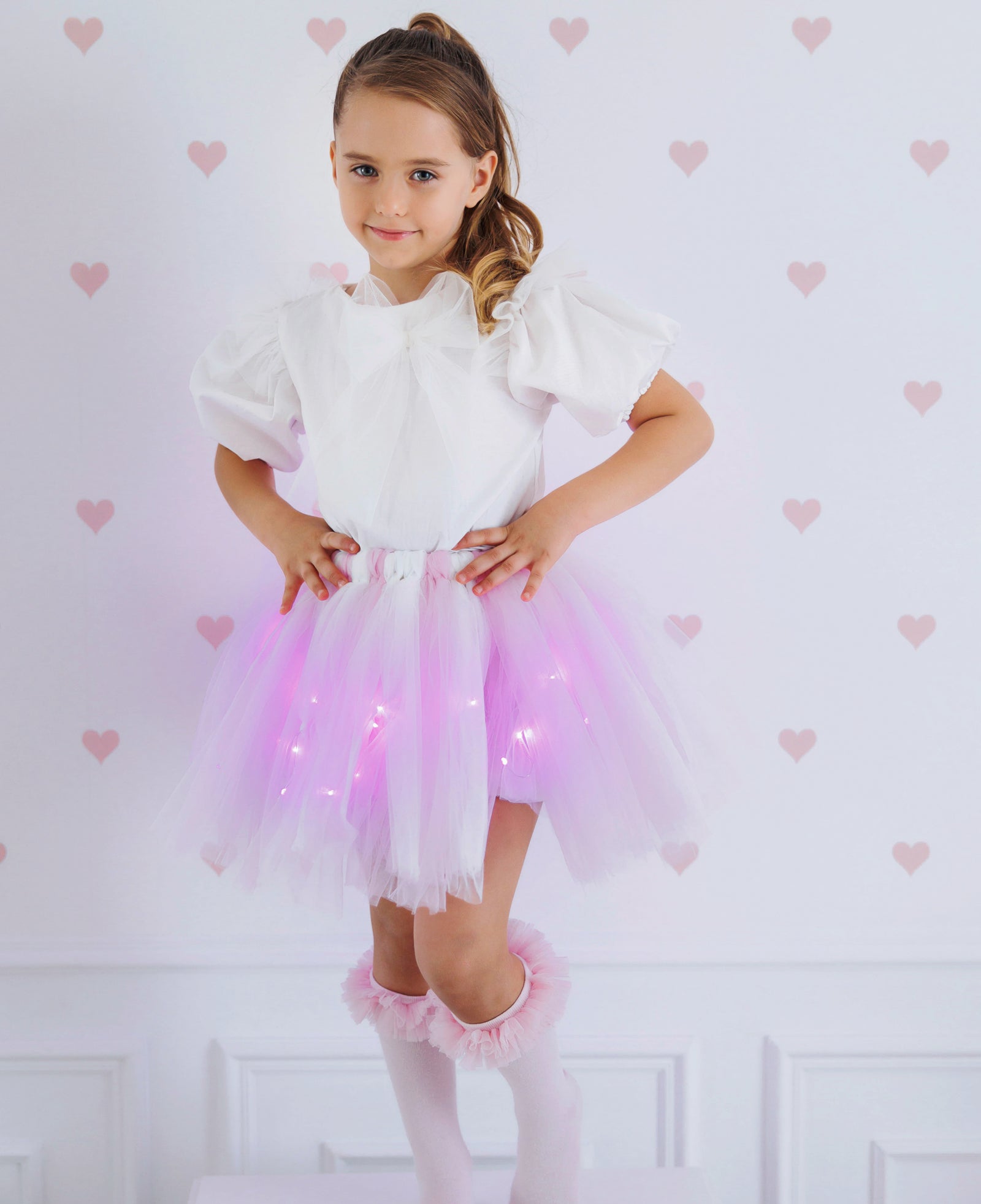 Fustița cu Luminițe, Roz Vată De Zahăr