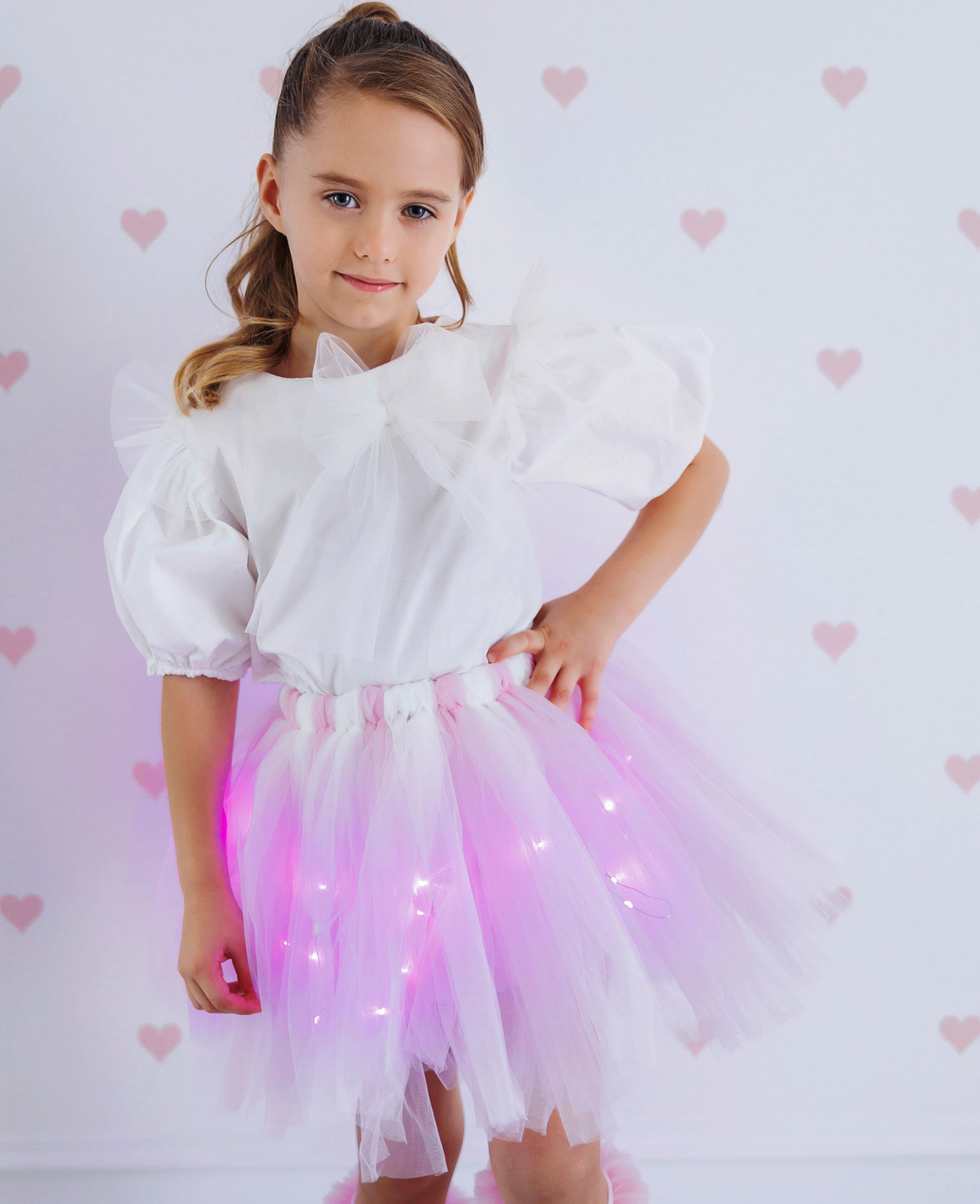 Fustița cu Luminițe, Roz Vată De Zahăr