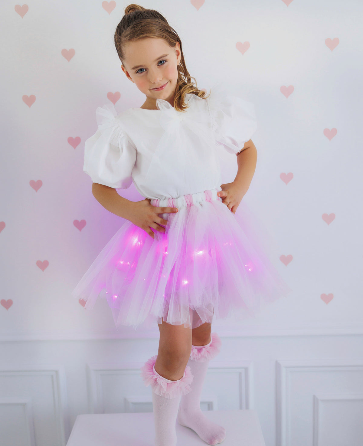 Fustița cu Luminițe, Roz Vată De Zahăr