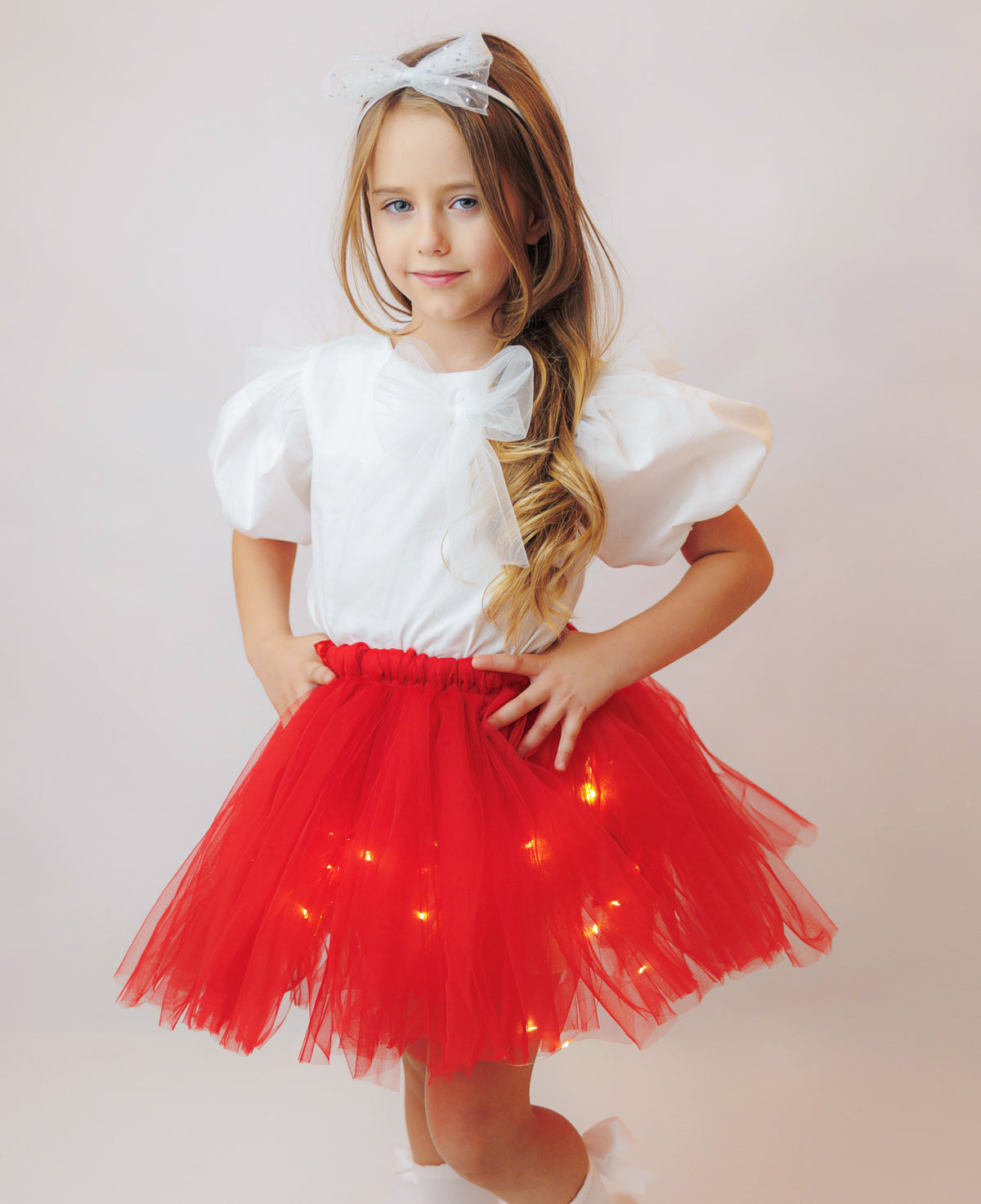 Sparkle Skirt, Poppy Red