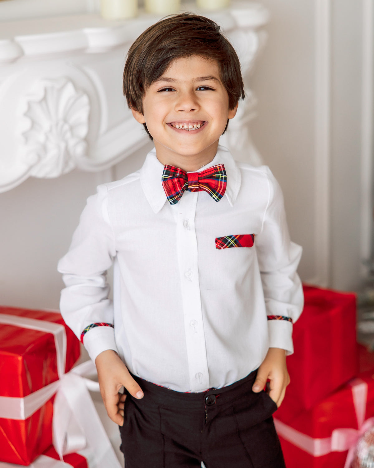 White Cotton Shirt for Boys, School