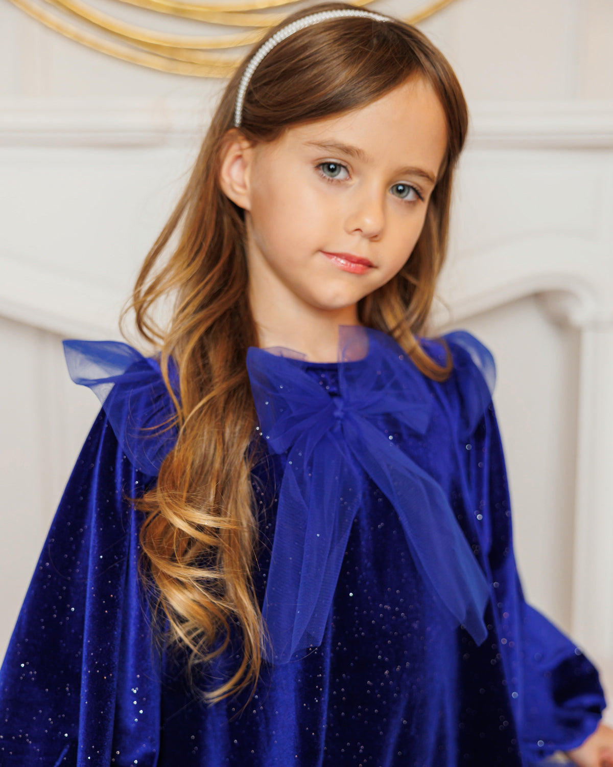 Compleu Bleumarin, Rochiță+Bentiță+Șosețele