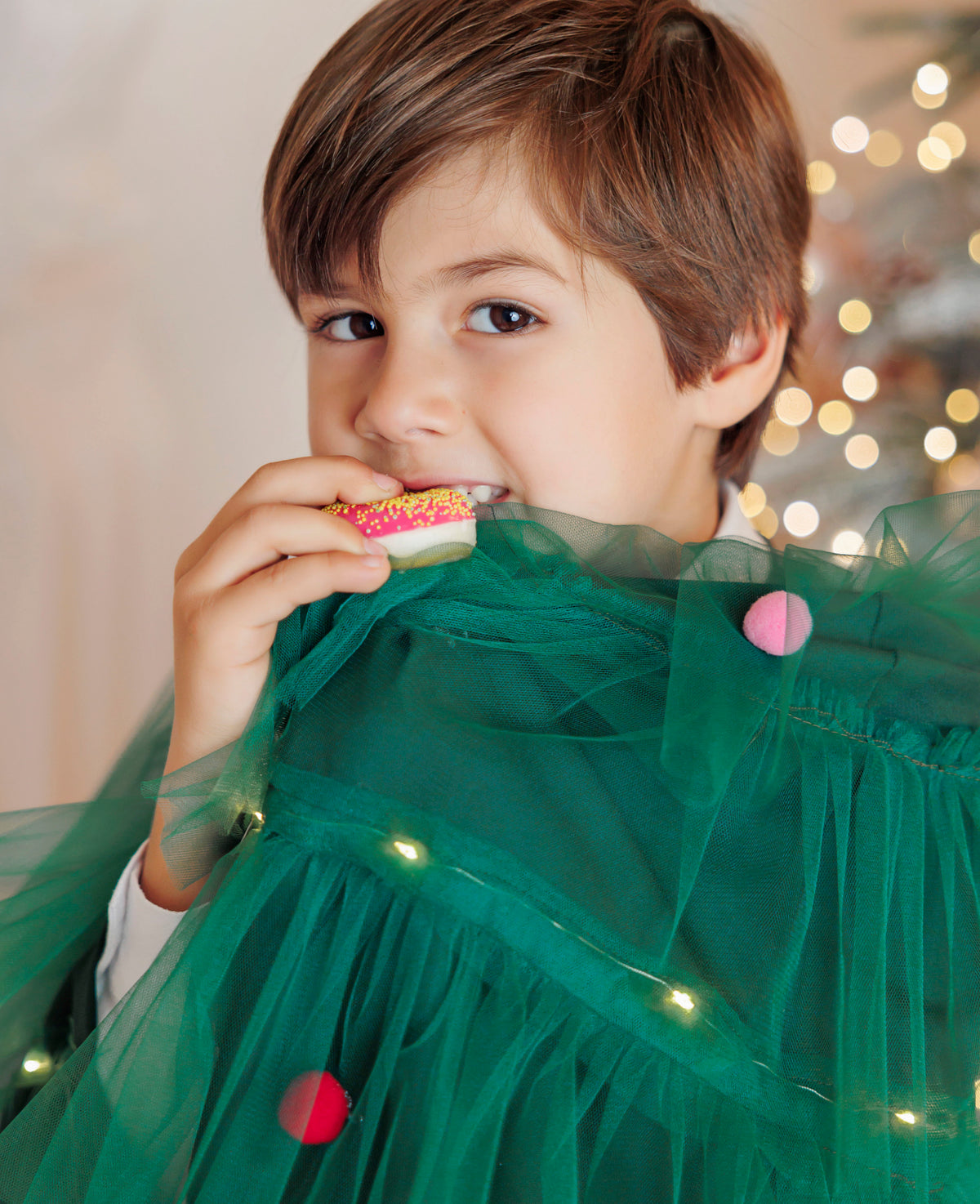 Pelerină cu Luminițe, Brad, de Băiat