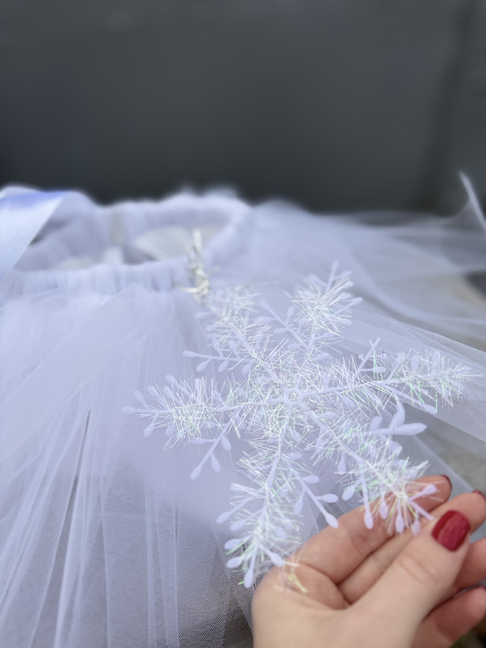 Accesoriu Fulg De Nea, Decorativ, cu Agățătoare