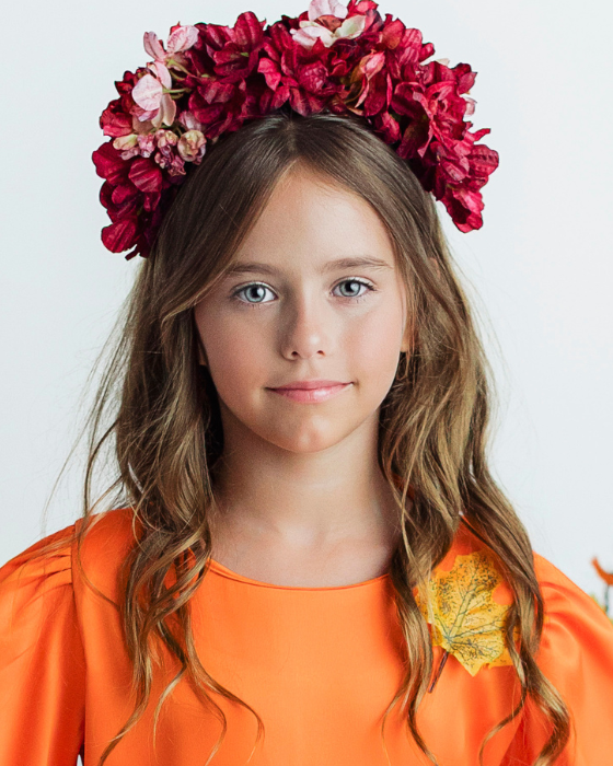 Cherry Autumn Fairy Dried Popcorn Headband